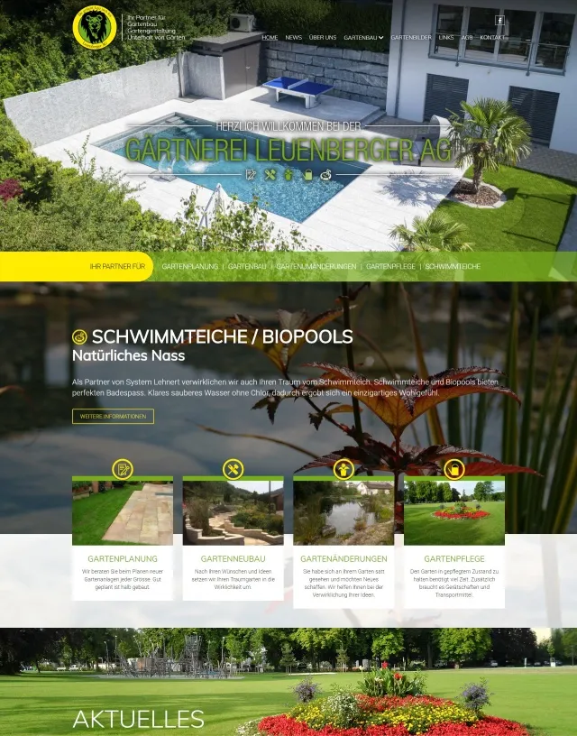 Webdesign von gartenbau.leuenberger-ag.ch