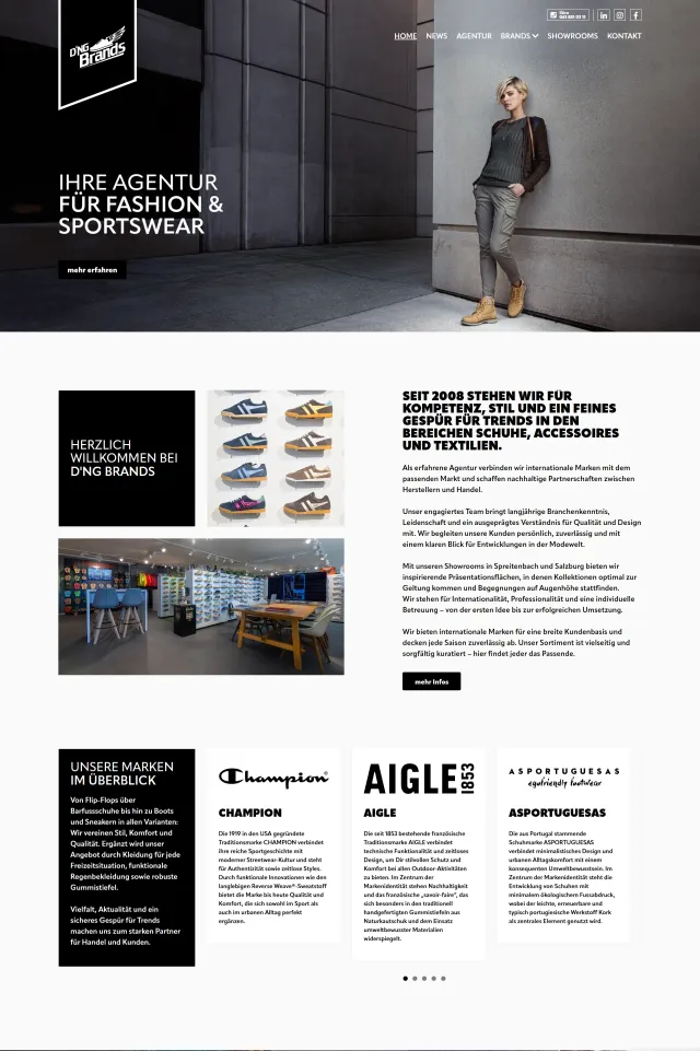 Webdesign von dngbrands.ch