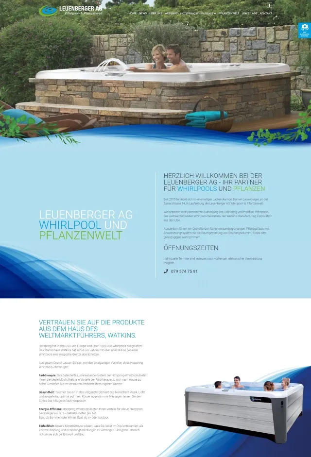 Webdesign von whirlpools.leuenberger-ag.ch