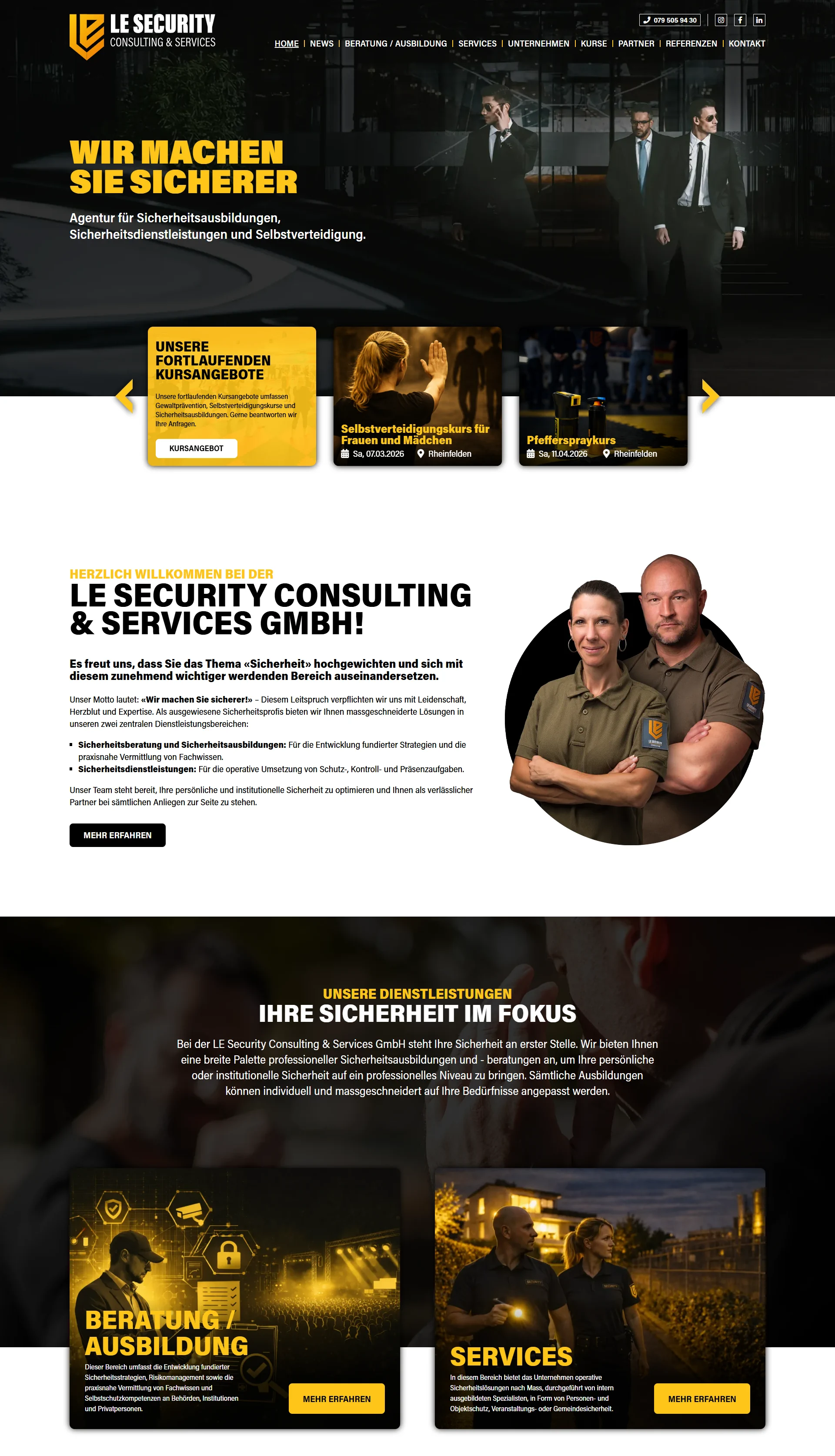 Webdesign von LE SecurityConsulting GmbH