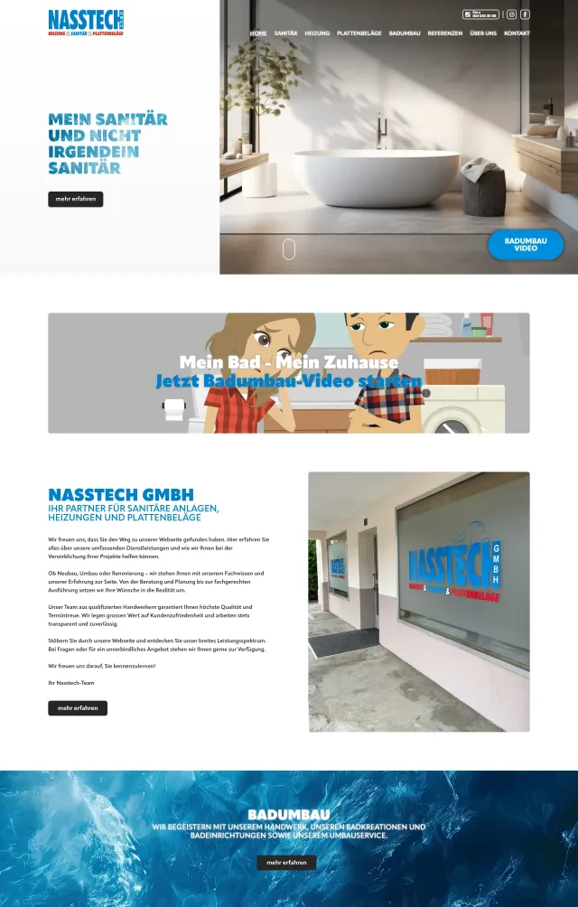 Webdesign von Nasstech GmbH