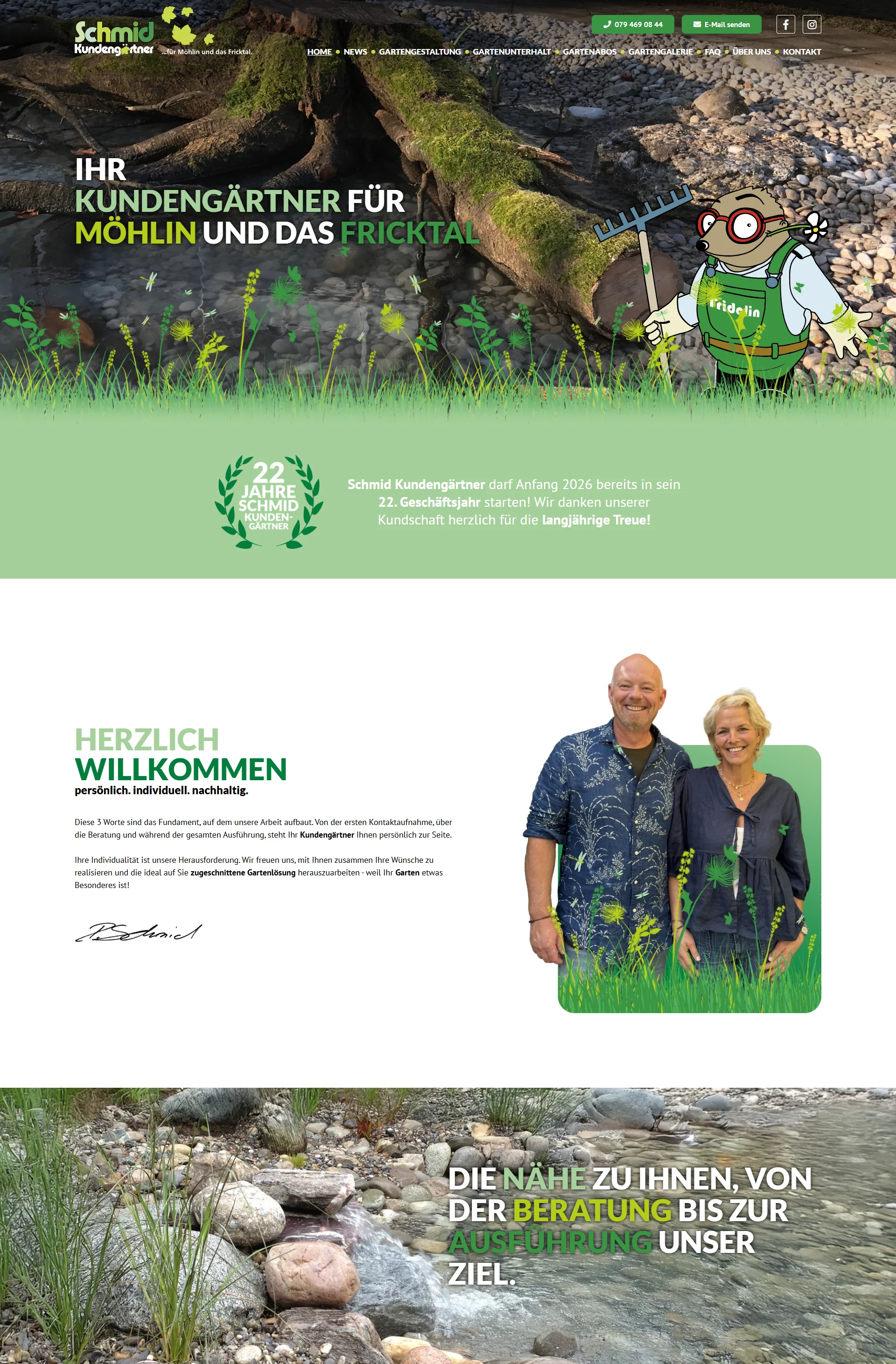 Webdesign von schmid-kundengaertner.ch