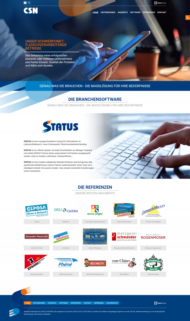 Webdesign von csn.ch