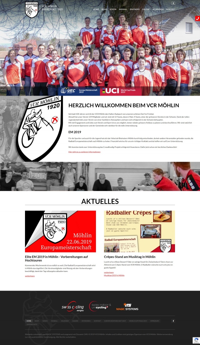 Webdesign von radball-moehlin.ch