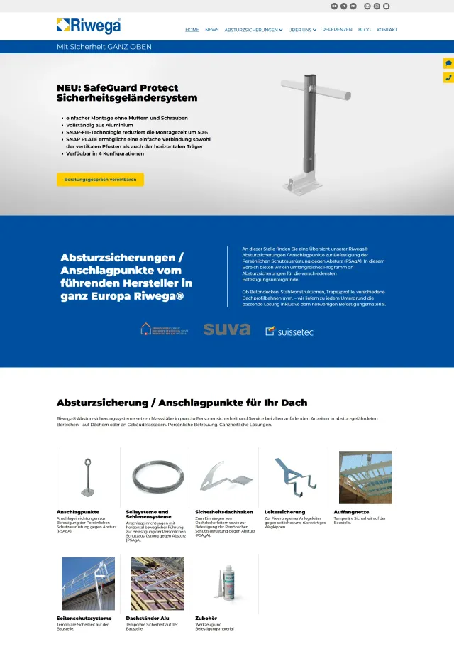 Webdesign von riwega.ch