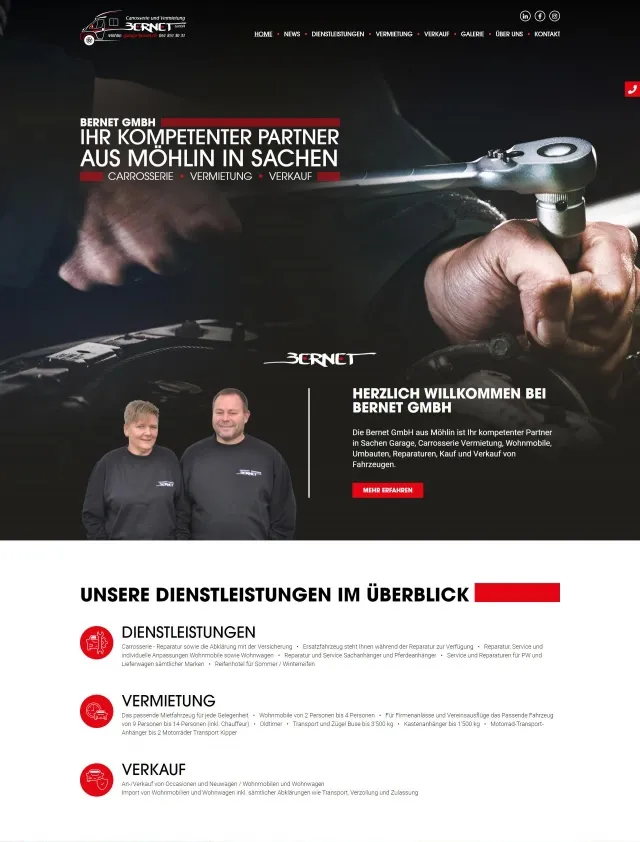 Webdesign von Bernet GmbH