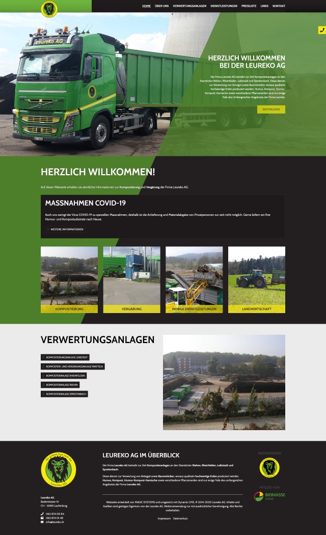 Webdesign von leureko.ch