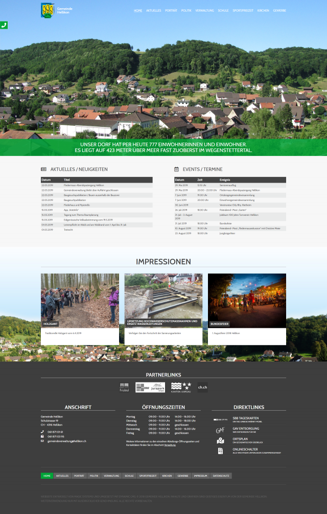 Webdesign von hellikon.ch