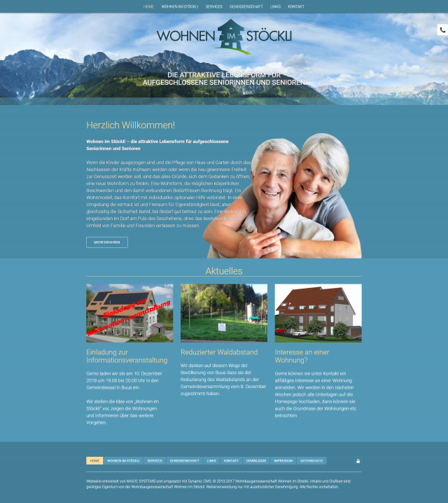 Webdesign von wohnen-im-stoeckli.ch
