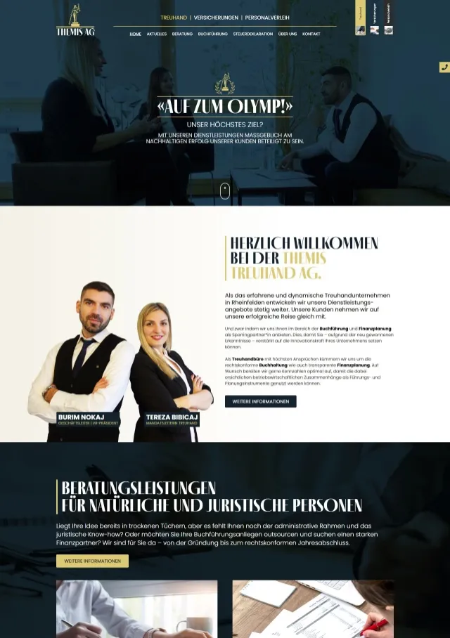 Webdesign von THEMIS Gruppe