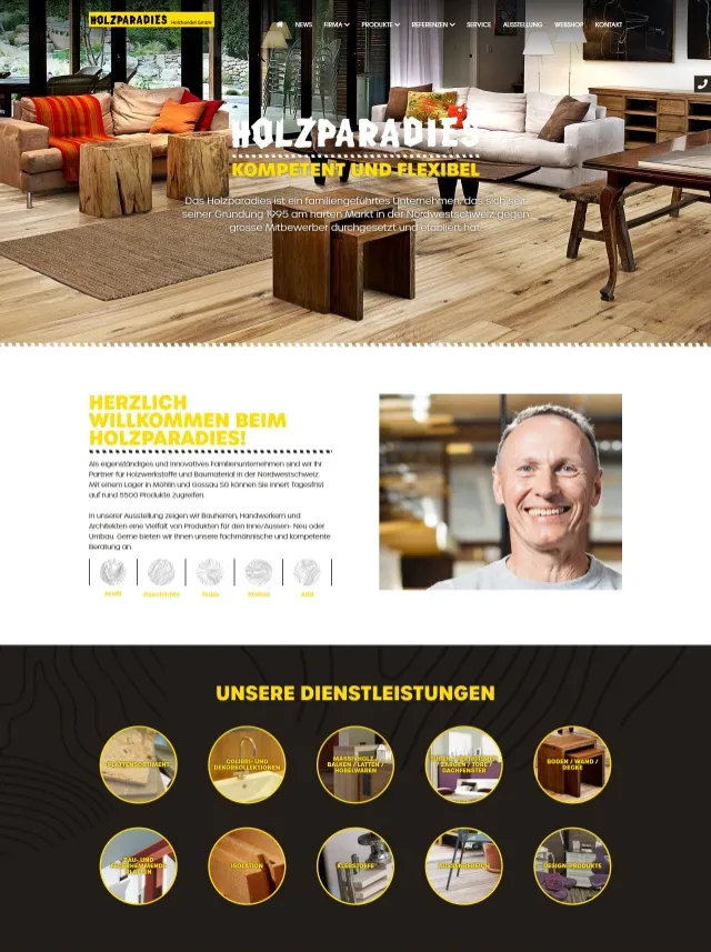 Webdesign von holzparadies-moehlin.ch