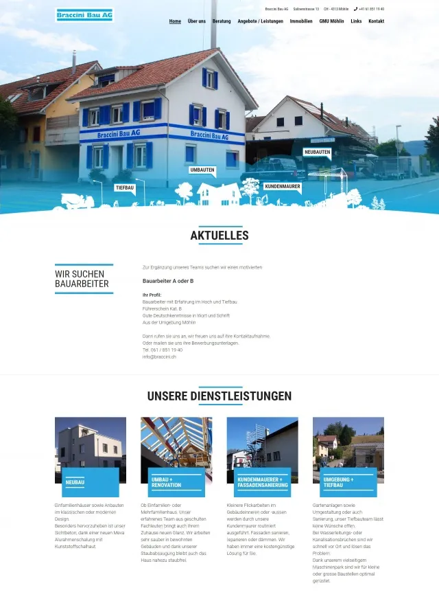 Webdesign von braccini.ch