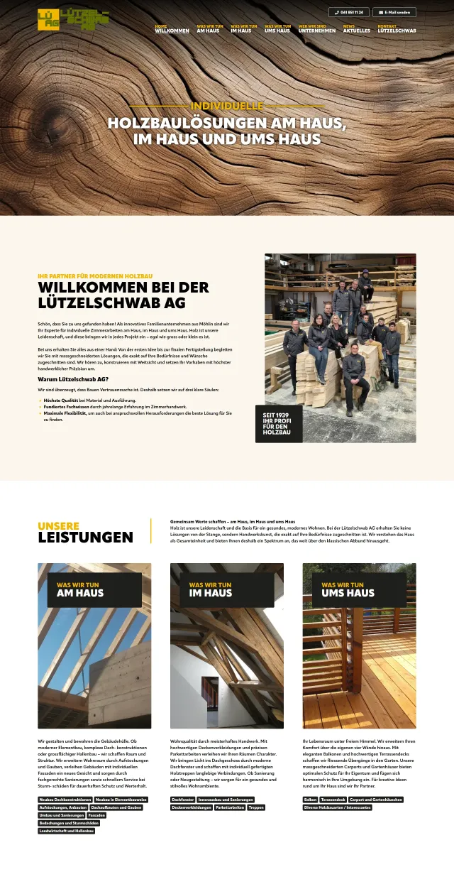 Webdesign von L�tzelschwab AG