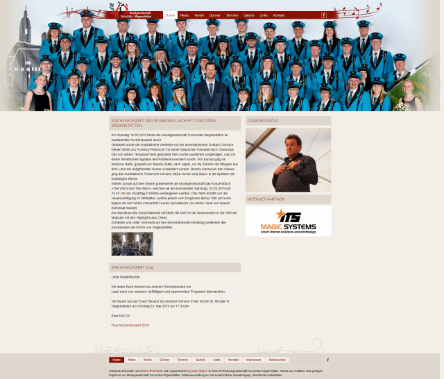 Webdesign von Musikgesellschaft Wegenstetten