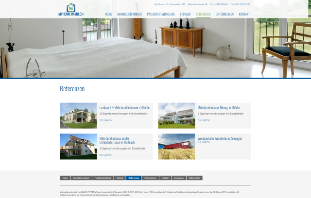 Webdesign von myhome-immo.ch